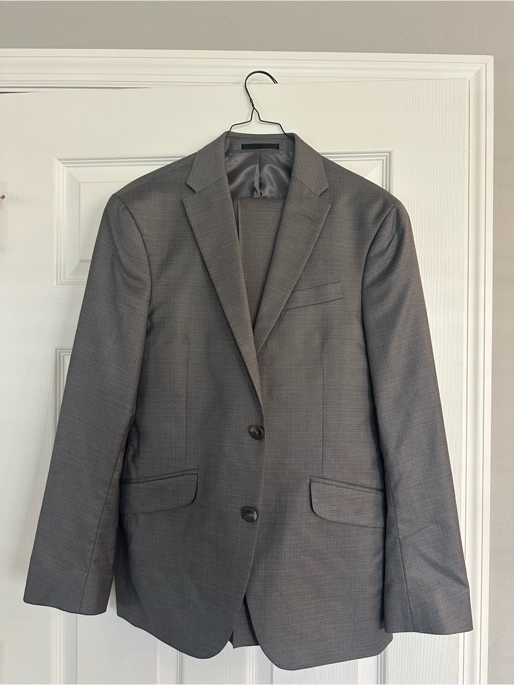 Kenneth Cole Reaction Men's Charcoal Gray Two-Button Suit Jacket